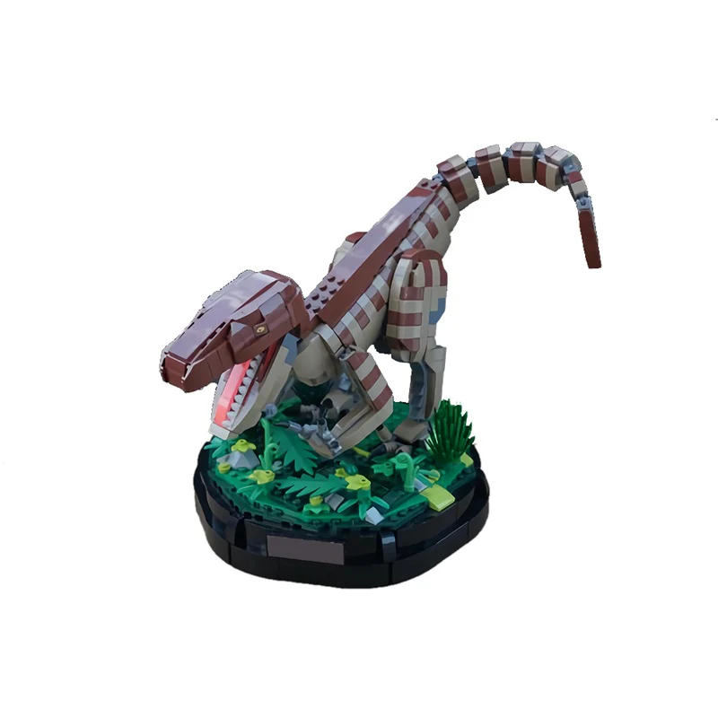 (Gobricks version) 1363pcs MOC Velociraptor Statue LEGO Compatible - Image 3