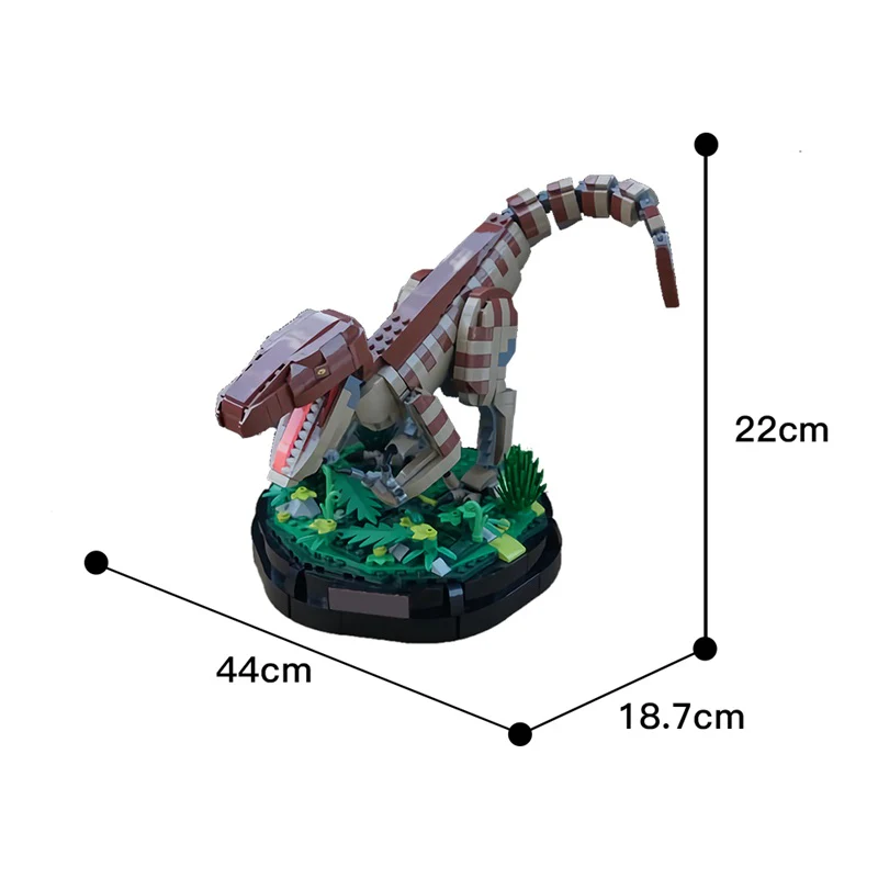 (Gobricks version) 1363pcs MOC Velociraptor Statue LEGO Compatible - Image 4