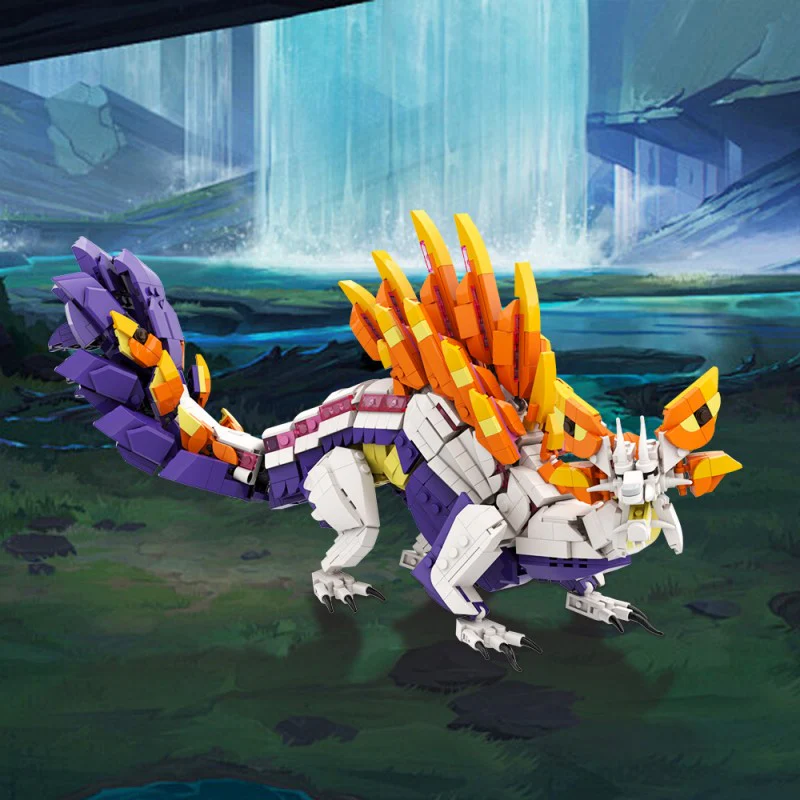 (Gobricks version) 1379pcs MOC Mizutsune Monster Hunter LEGO Compatible - Image 10