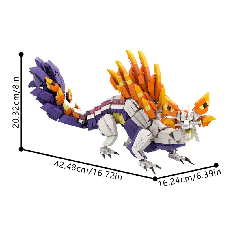 (Gobricks version) 1379pcs MOC Mizutsune Monster Hunter LEGO Compatible - Image 7