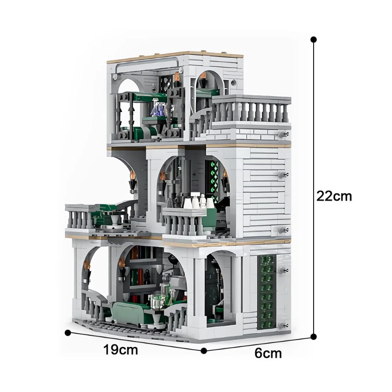 (Gobricks version) 1385pcs MOC Slytherin Common Room and Dorm LEGO Compatible - Image 4