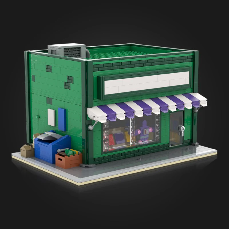 (Gobricks version) 1438pcs MOC-223229 Modular The Android's Dungeon & Baseball Card Shop - Image 14