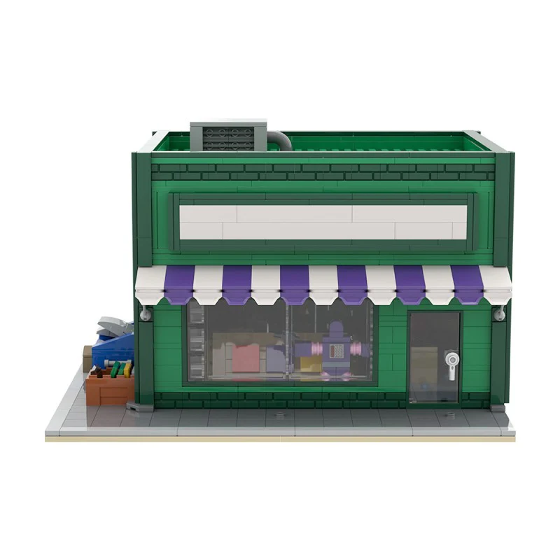 (Gobricks version) 1438pcs MOC-223229 Modular The Android's Dungeon & Baseball Card Shop - Image 2