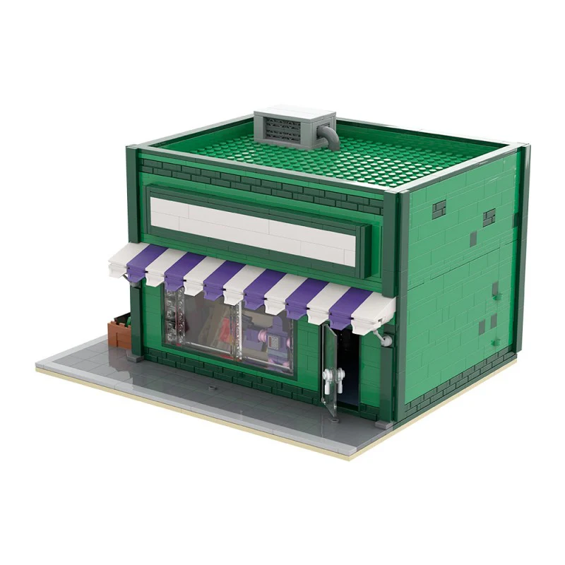 (Gobricks version) 1438pcs MOC-223229 Modular The Android's Dungeon & Baseball Card Shop - Image 3