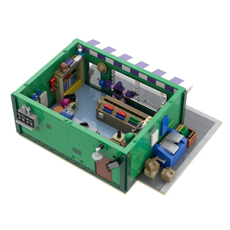 (Gobricks version) 1438pcs MOC-223229 Modular The Android's Dungeon & Baseball Card Shop - Image 6