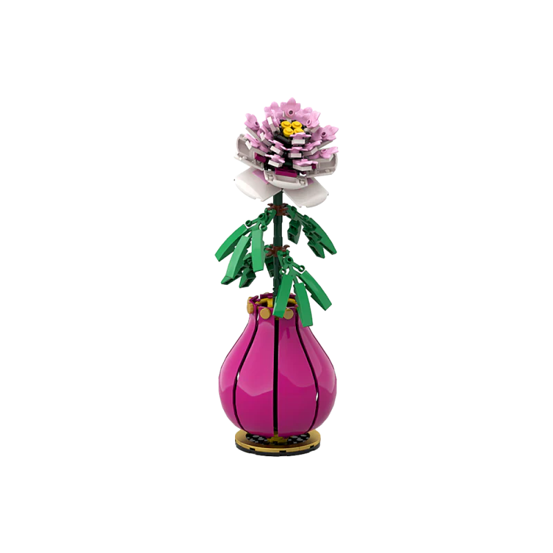 (Gobricks version) 147pcs MOC Peony Flower LEGO Compatible - Image 2