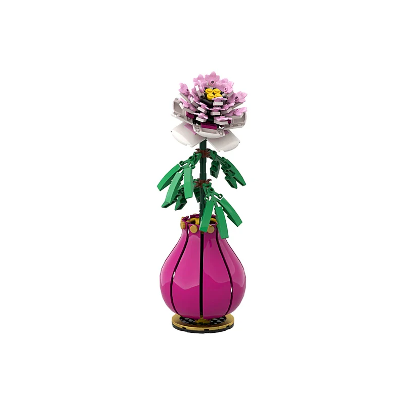 (Gobricks version) 147pcs MOC Peony Flower LEGO Compatible - Image 3