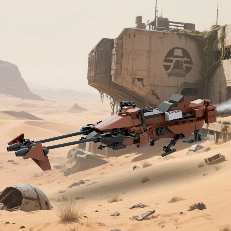 (Gobricks version) 147pcs MOC Imperial Speeder Bike - Image 10
