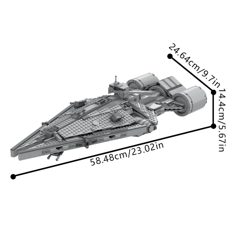(Gobricks version) 1509pcs MOC Imperial Arquitens class light cruiser - Image 7