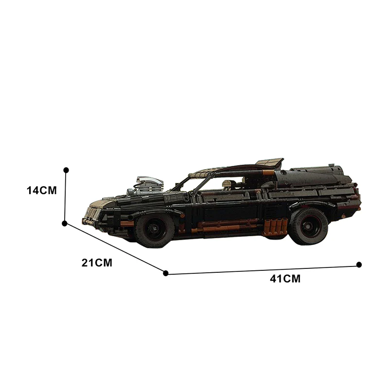 (Gobricks version) 1510pcs MOC Mad Max Black Interceptor LEGO Compatible - Image 4