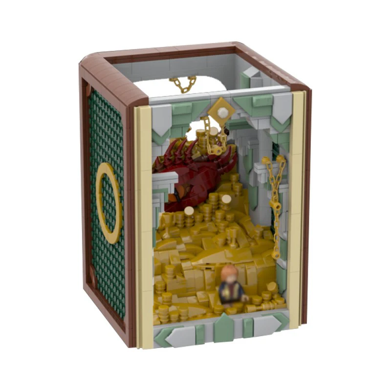 (Gobricks version) 1518pcs MOC-222251 Book Nook - Smaug - Image 3