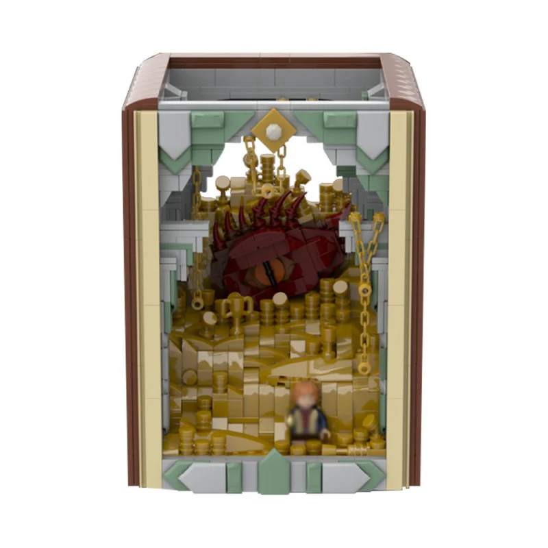 (Gobricks version) 1518pcs MOC-222251 Book Nook - Smaug - Image 5