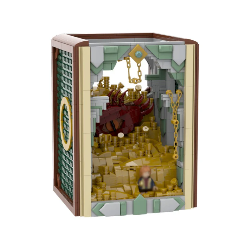 (Gobricks version) 1518pcs MOC-222251 Book Nook - Smaug - Image 6