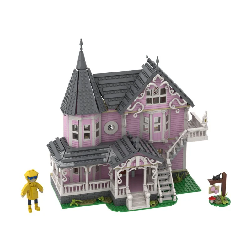 (Gobricks version) 1542pcs MOC CORALINE The Pink Palace LEGO Compatible - Image 3