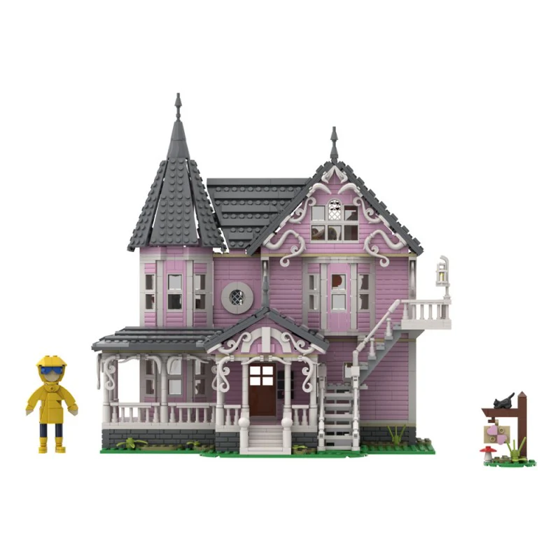 (Gobricks version) 1542pcs MOC CORALINE The Pink Palace LEGO Compatible - Image 4
