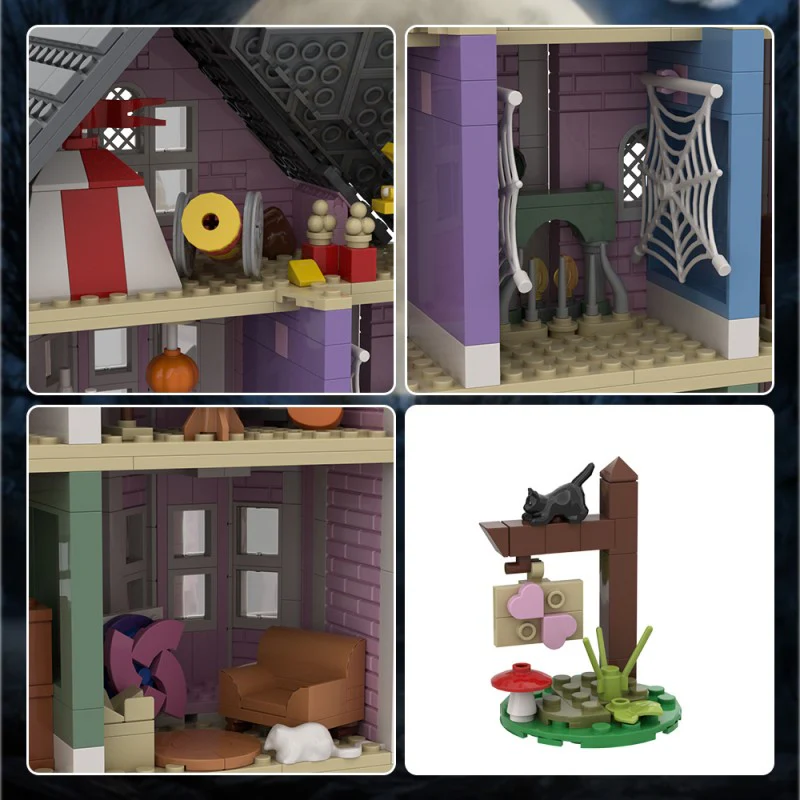 (Gobricks version) 1542pcs MOC CORALINE The Pink Palace LEGO Compatible - Image 7