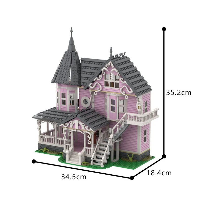 (Gobricks version) 1542pcs MOC CORALINE The Pink Palace LEGO Compatible - Image 8