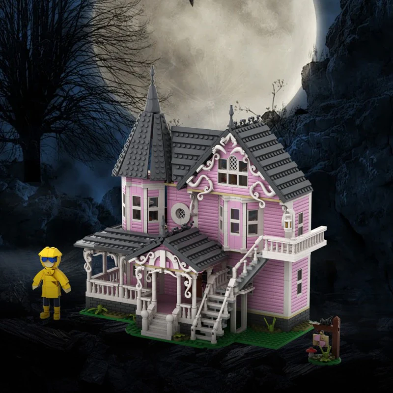 (Gobricks version) 1542pcs MOC CORALINE The Pink Palace LEGO Compatible - Image 9