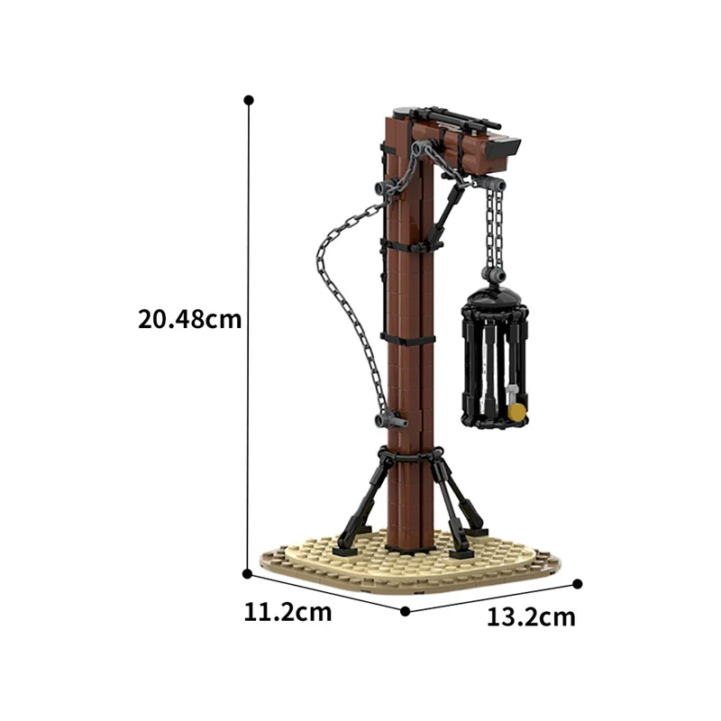 (Gobricks version) 155pcs MOC Skeletons in a Cage Suspended LEGO Compatible - Image 3