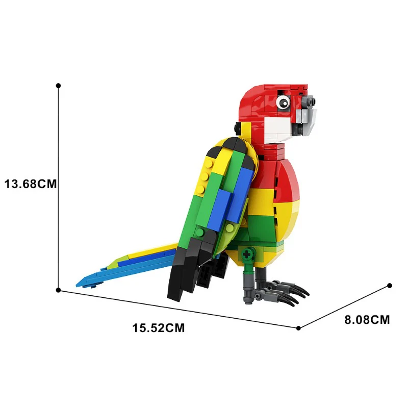 (Gobricks version) 162pcs MOC Eastern Rosella Parrot LEGO Compatible - Image 4