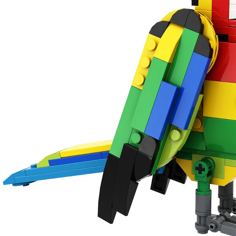 (Gobricks version) 162pcs MOC Eastern Rosella Parrot LEGO Compatible - Image 7