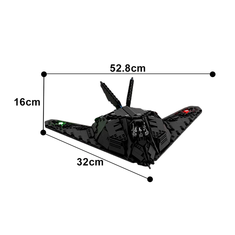 (Gobricks version) 1646pcs MOC F-117 Nighthawk 1-34 LEGO Compatible - Image 3