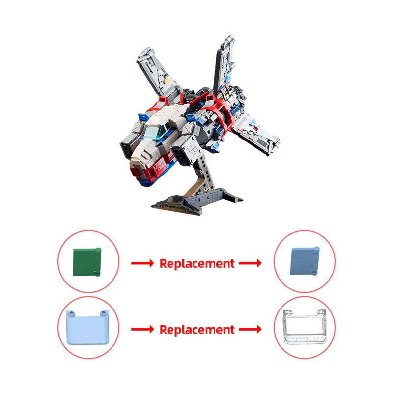 (Gobricks version) 1664pcs MOC X1-B500 Freedom Rebel Bomber LEGO Compatible - Image 7