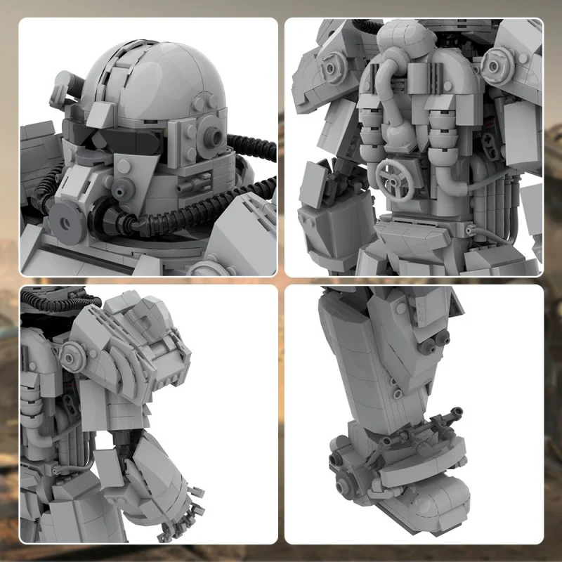 (Gobricks version) 1699pcs MOC T-60 Powered Combat Infantry Armor LEGO Compatible - Image 7