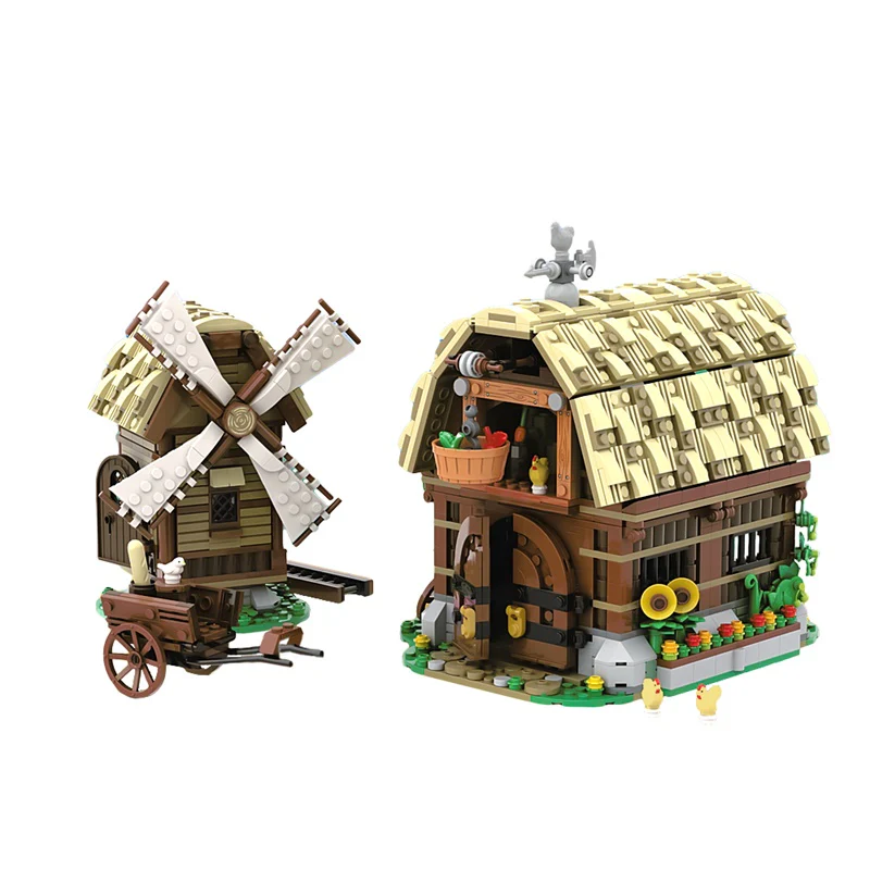 (Gobricks version) 1724pcs MOC Mill Village Raid Medieval Castle LEGO Compatible - Image 3
