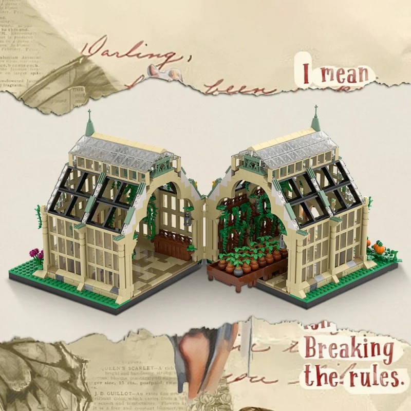 (Gobricks version) 1754pcs MOC Herbology Greenhouse - Image 11