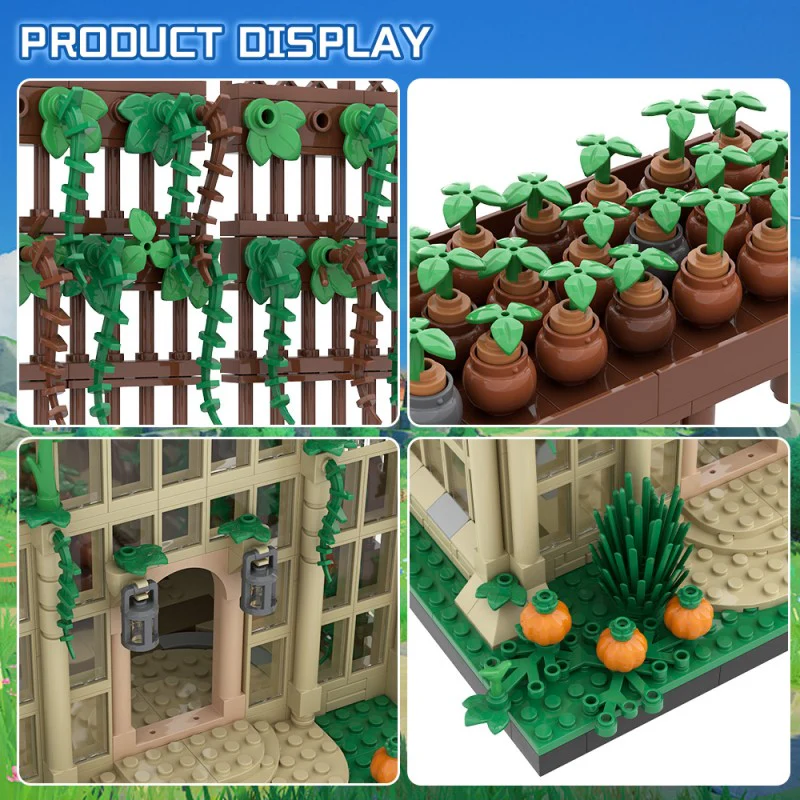 (Gobricks version) 1754pcs MOC Herbology Greenhouse - Image 8