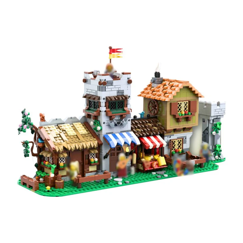 (Gobricks version) 1783pcs MOC Medieval Town Square LEGO Compatible - Image 2