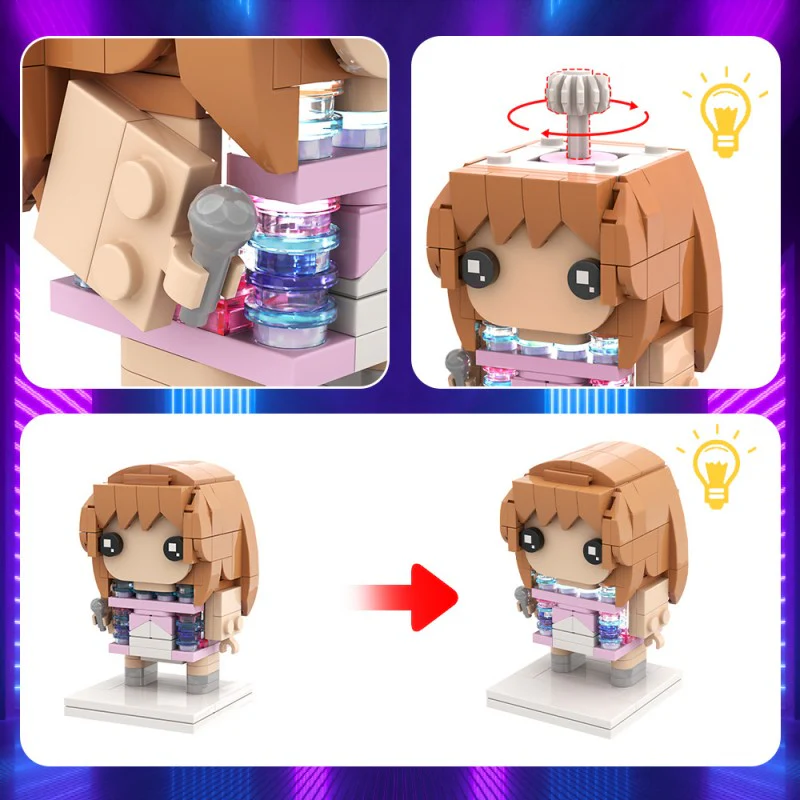 (Gobricks version) 189pcs MOC Taylor Swift Blockhead Style 1 - Image 8