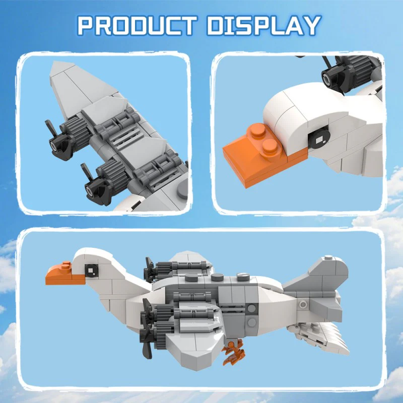 (Gobricks version) 190pcs MOC AI Brain Decaying Animals Goose LEGO Compatible - Image 8