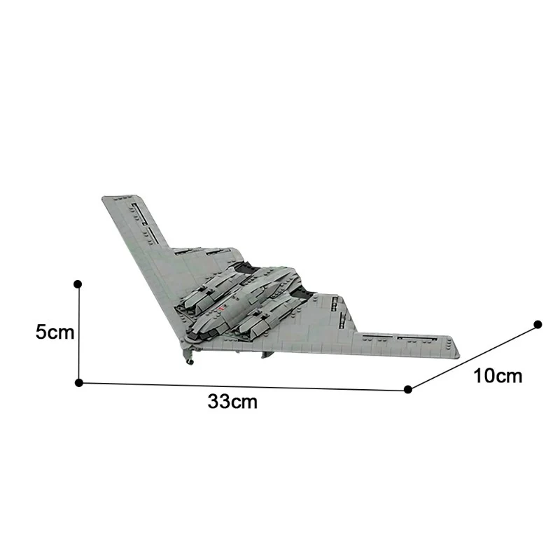 (Gobricks version) 1913pcs MOC B-2 Spirit Stealth Bomber 1:70 Scale LEGO Compatible - Image 3