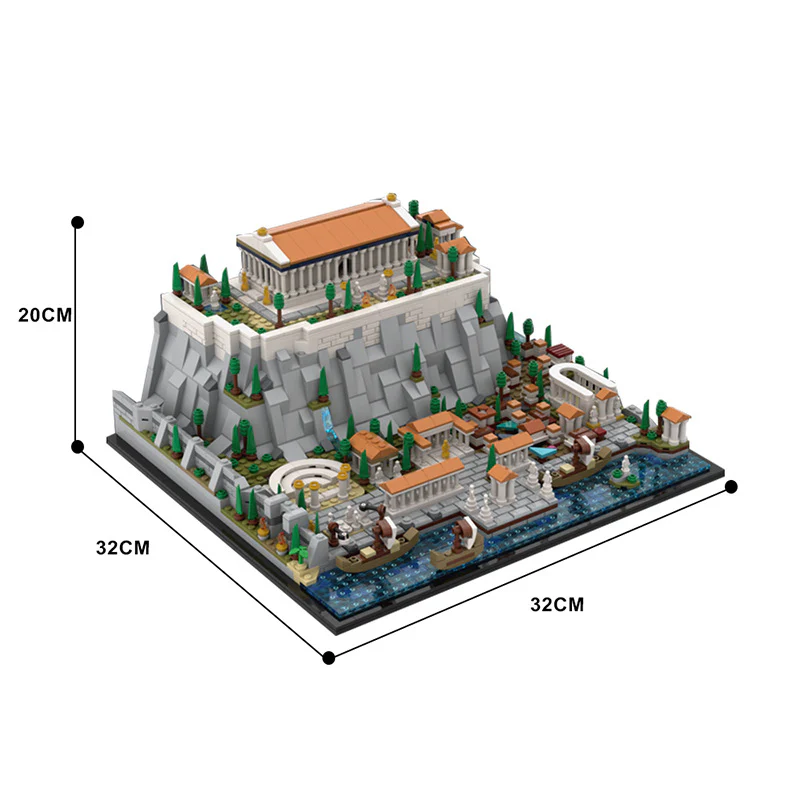 (Gobricks version) 1952pcs MOC Acropolis of Athens LEGO Compatible - Image 4