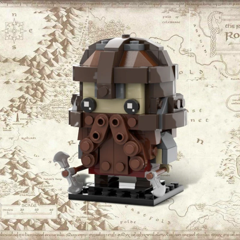 (Gobricks version) 195pcs MOC-99545 Gimli Brickheadz - Image 4