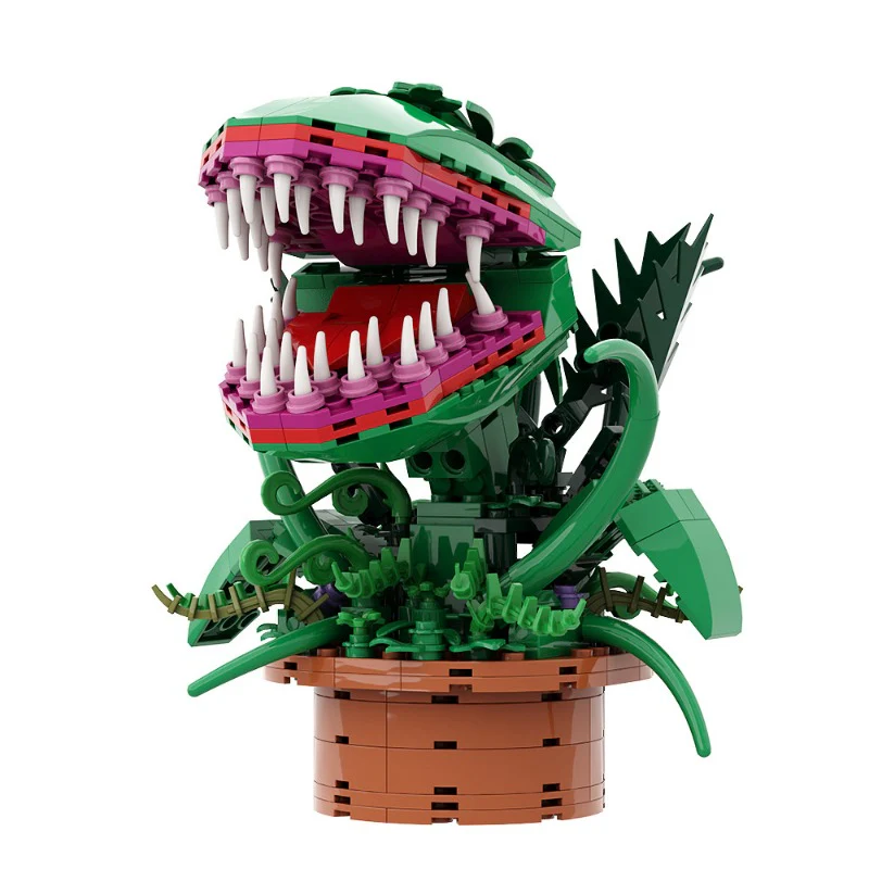 (Gobricks version) 200pcs+ MOC Alien Flower Audrey II LEGO Compatible - Image 2