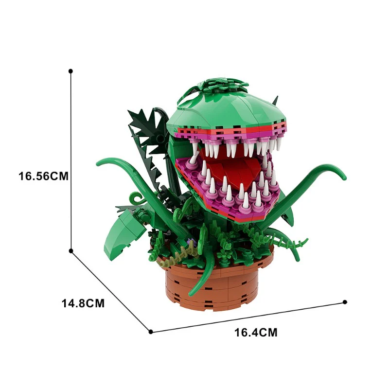 (Gobricks version) 200pcs+ MOC Alien Flower Audrey II LEGO Compatible - Image 4