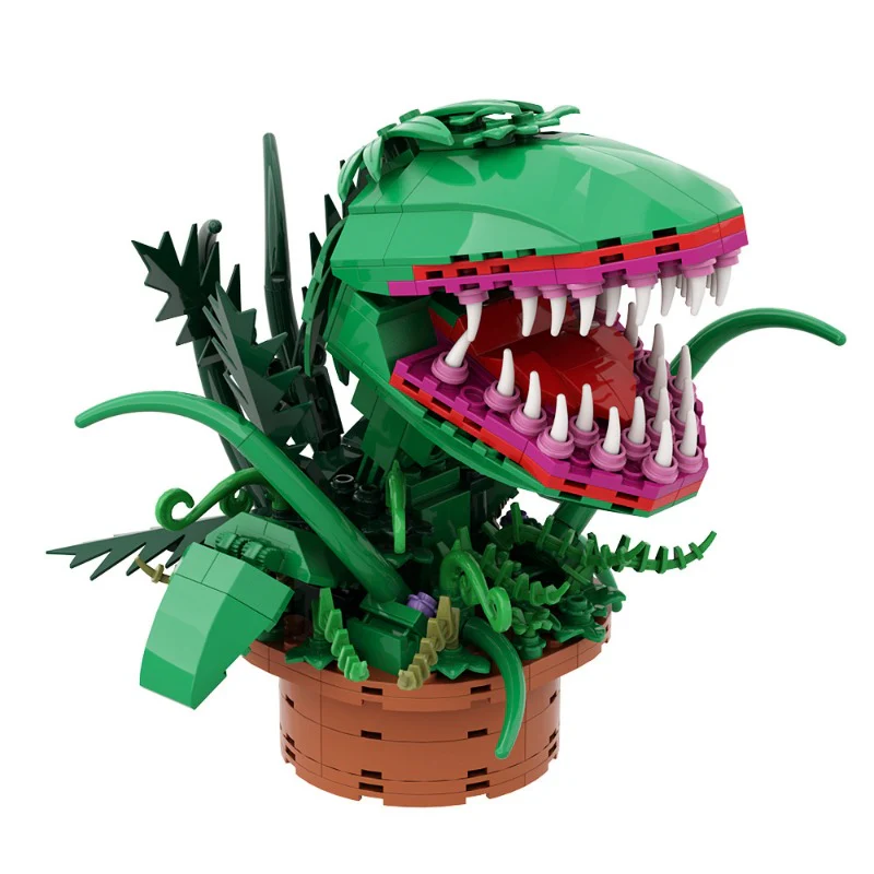 (Gobricks version) 200pcs+ MOC Alien Flower Audrey II LEGO Compatible - Image 8