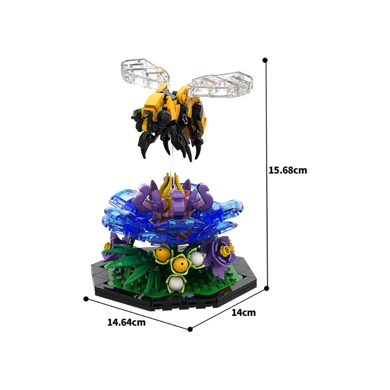 (Gobricks version) 200pcs+ MOC Bee Butterfly Dragonfly Animal Series LEGO Compatible - Image 7