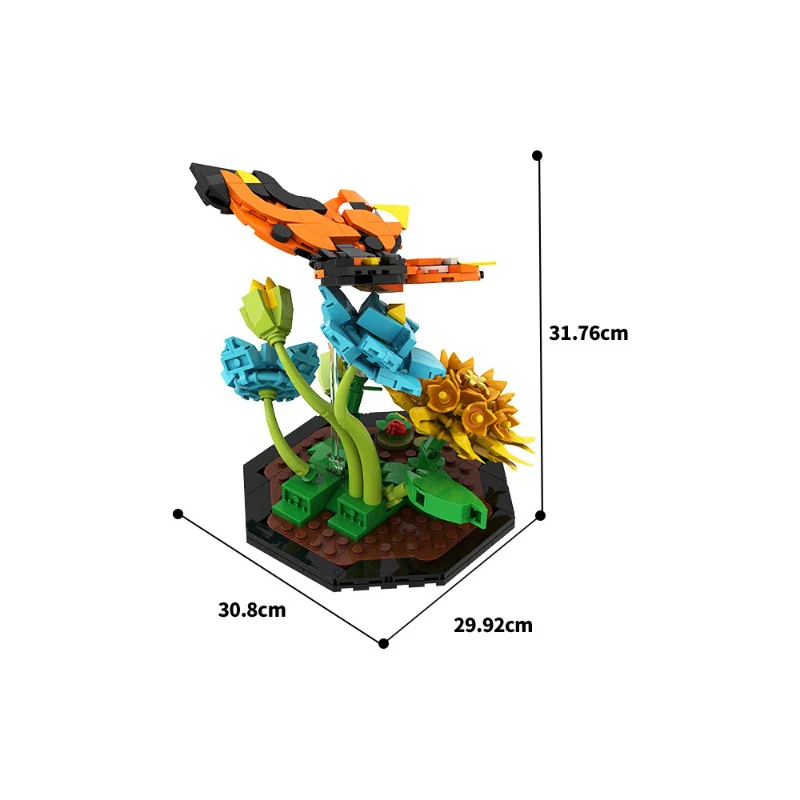 (Gobricks version) 200pcs+ MOC Bee Butterfly Dragonfly Animal Series LEGO Compatible - Image 9