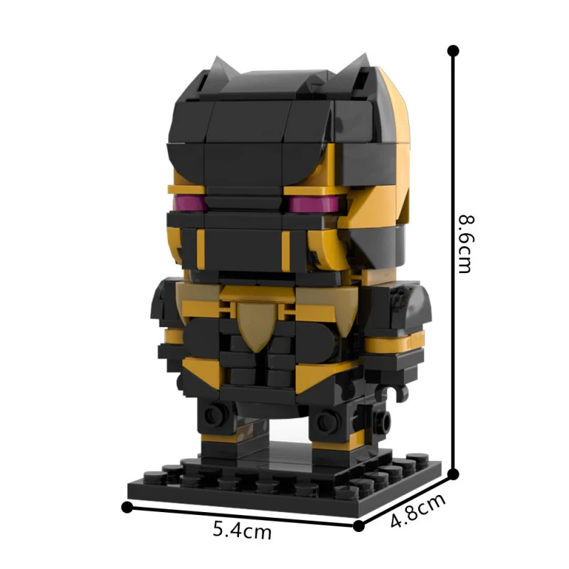 (Gobricks version) 207pcs MOC-208410 Marvel Rivals - Black Panther Brickheadz - Image 3