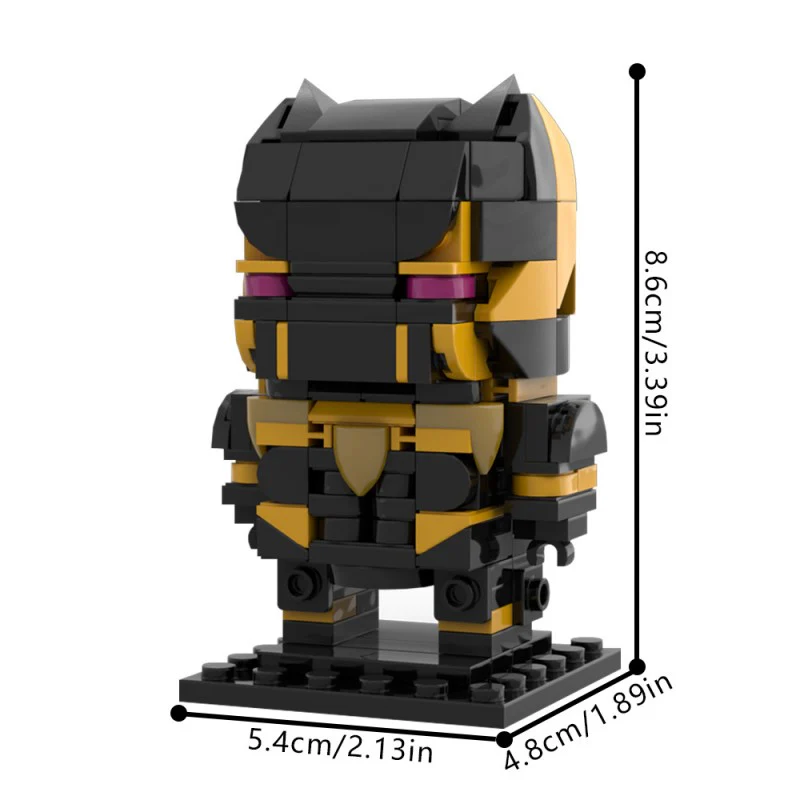 (Gobricks version) 207pcs MOC-208410 Marvel Rivals - Black Panther Brickheadz - Image 4