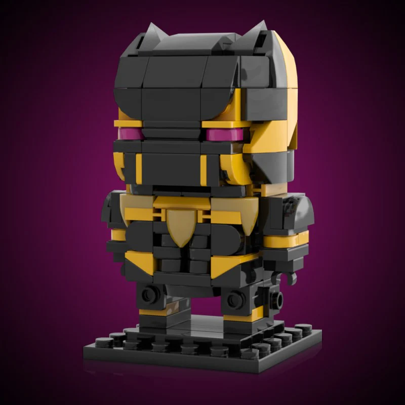 (Gobricks version) 207pcs MOC-208410 Marvel Rivals - Black Panther Brickheadz - Image 5