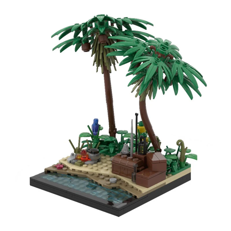 (Gobricks version) 208pcs MOC-213251 A tropical island beach - Image 2