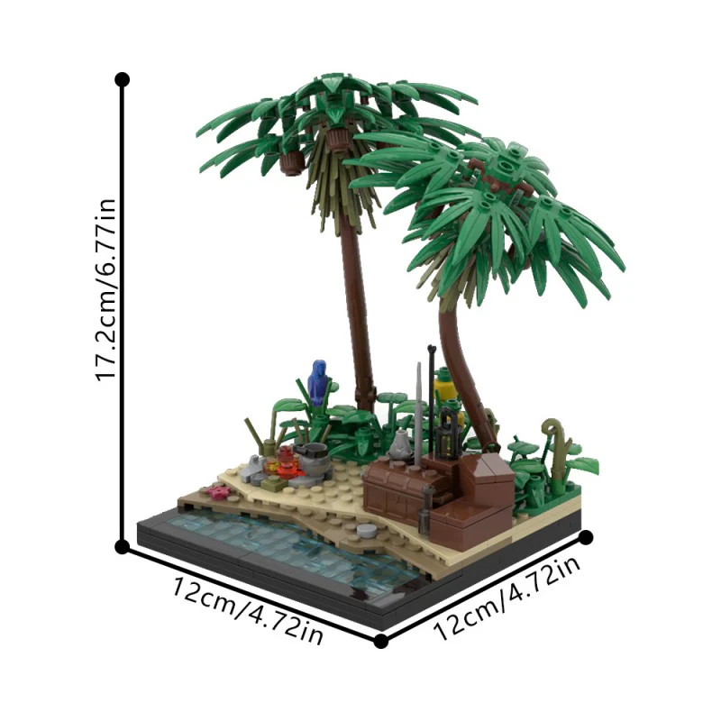 (Gobricks version) 208pcs MOC-213251 A tropical island beach - Image 5