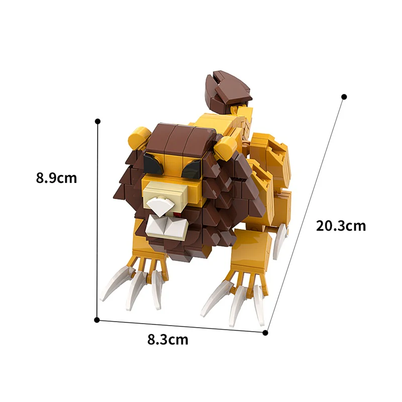 (Gobricks version) 214pcs MOC Indigo Park The Enchanted Lion LEGO Compatible - Image 10