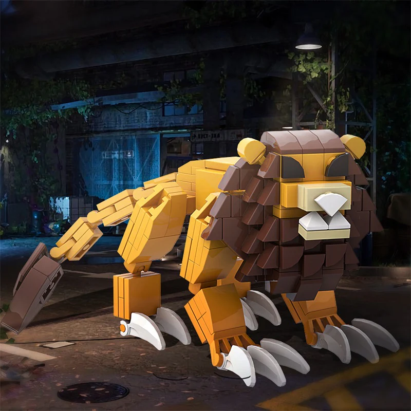 (Gobricks version) 214pcs MOC Indigo Park The Enchanted Lion LEGO Compatible - Image 2