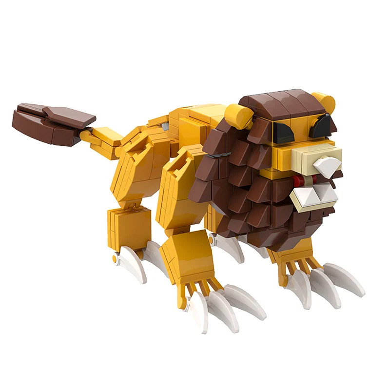 (Gobricks version) 214pcs MOC Indigo Park The Enchanted Lion LEGO Compatible - Image 3